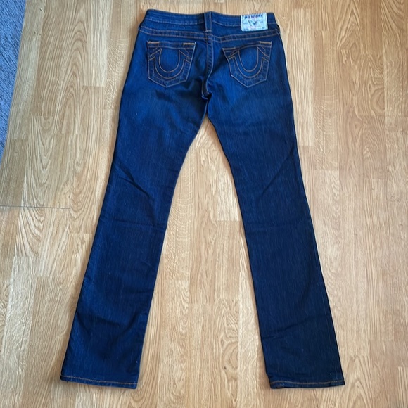 True Religion Jeans, Size 27, 30” inseam, worn only a couple times, dark blue - Picture 2 of 5